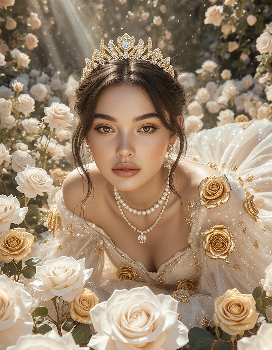 Luxurious Garden Goddess — AI generated image