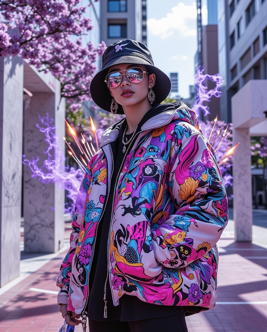 Tokyo Streetwear Action Pose — AI generated image