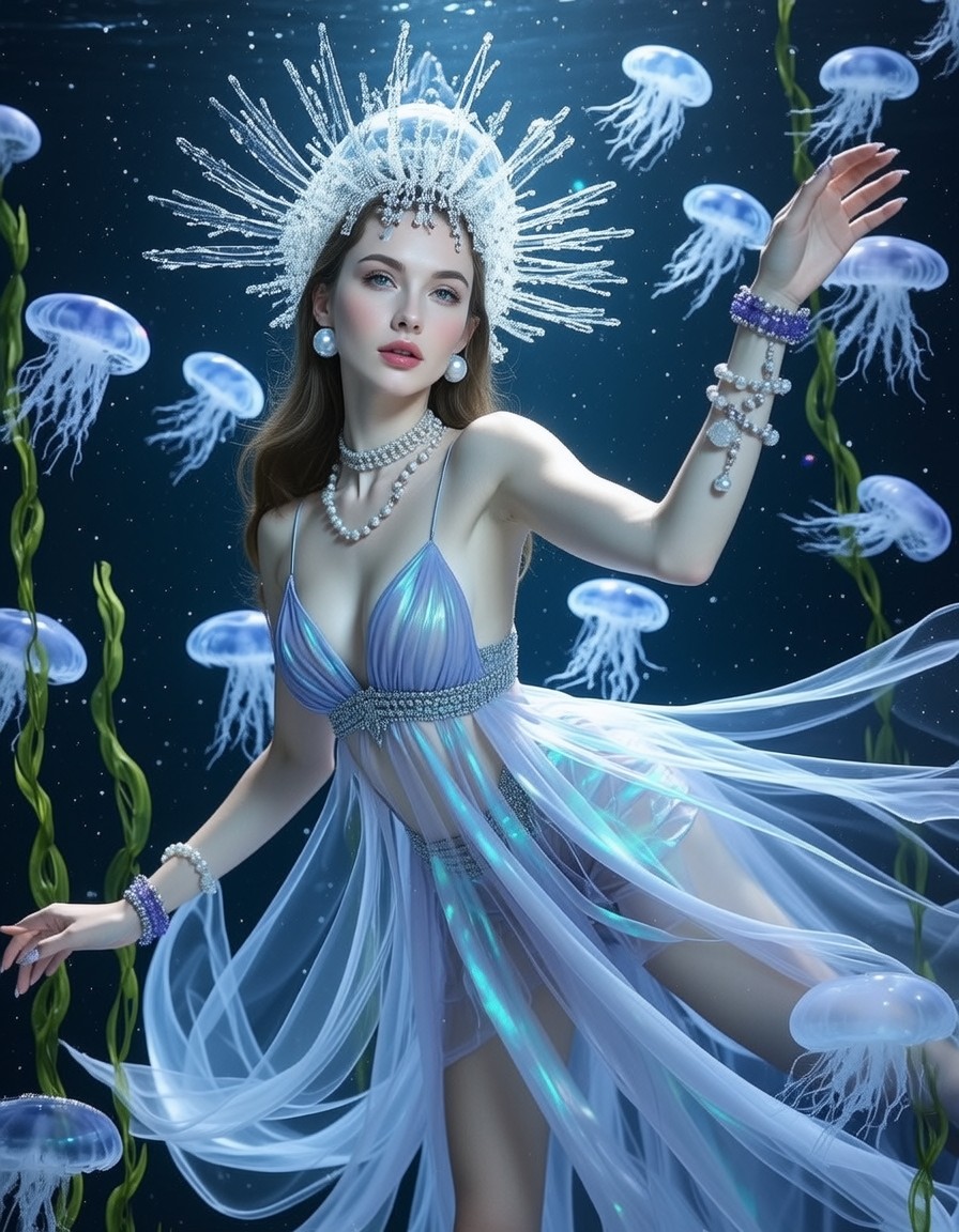 Ethereal Jellyfish Dancer — AI generated image