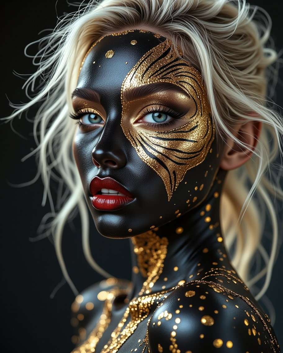 Hyperrealistic Fantasy Body Art — AI generated image